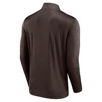 Men's Fanatics Brown Cleveland Browns Underdog Quarter-Zip Jacket