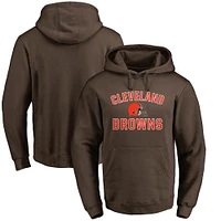 Men's Fanatics Brown Cleveland Browns Victory Arch Team Fitted Pullover Hoodie