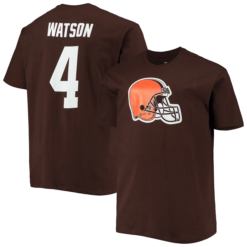 Fanatics pour hommes Deshaun Watson Brown Cleveland Browns Big & Tall Player Name Number T-shirt