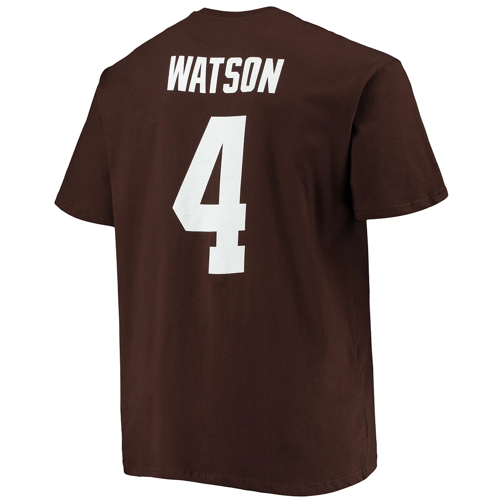 Men's Fanatics Deshaun Watson Brown Cleveland Browns Big & Tall Player Name Number T-Shirt