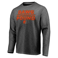 Men's Fanatics Gray Cleveland Browns Component Long Sleeve T-Shirt