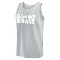 Débardeur Fanatics gris Cleveland Browns Elements pour hommes