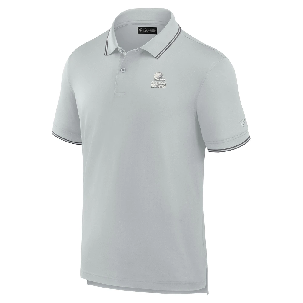 Men's Fanatics Gray Cleveland Browns Front Office Pique Polo