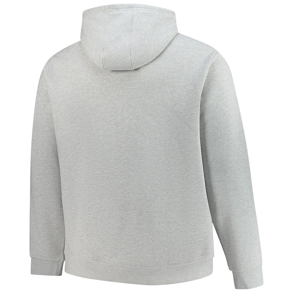 Sweat à capuche Fanatics Heather Gray Cleveland Browns Big & Tall Down the Field pour hommes