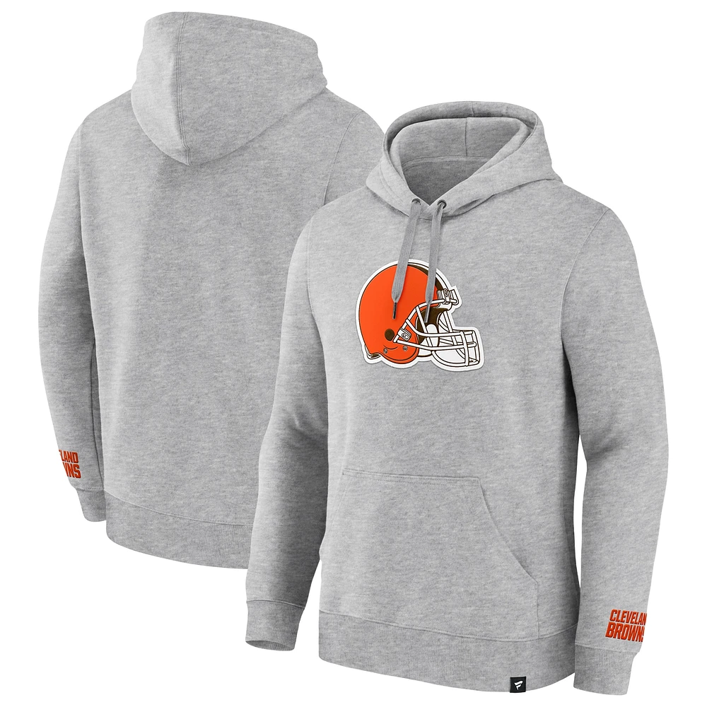 Sweat à capuche en polaire Legacy Cleveland Browns Heather Grey Fanatics pour homme