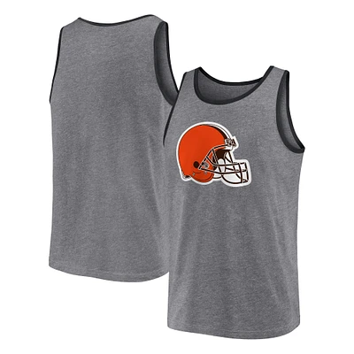 Men's Fanatics  Heather Gray Cleveland Browns Primary Tank Top