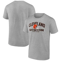 T-shirt Fanatics Heather Grey pour homme avec écran bloquant Cleveland Browns