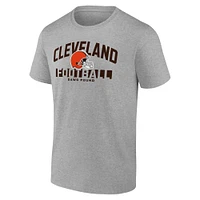 T-shirt Fanatics Heather Grey pour homme avec écran bloquant Cleveland Browns