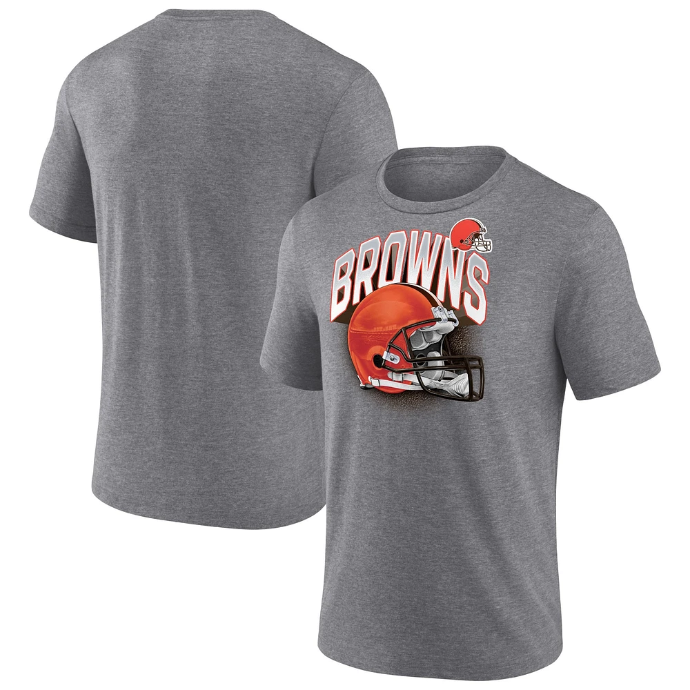 T-shirt à trois mélanges Fanatics pour hommes, gris chiné, Cleveland Browns End Around