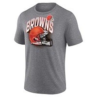 Men's Fanatics Heathered Gray Cleveland Browns End Around Tri-Blend T-Shirt