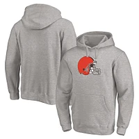 Men's Fanatics Heathered Gray Cleveland Browns Team Big & Tall Primary Logo Pullover Hoodie