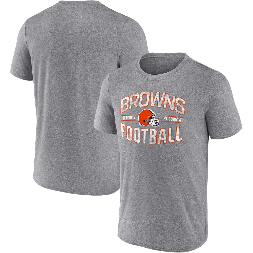 T-shirt Fanatics gris chiné des Cleveland Browns pour hommes Want To Play