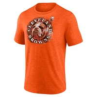 Men's Fanatics Heathered Orange Cleveland Browns Sporting Chance Tri-Blend T-Shirt