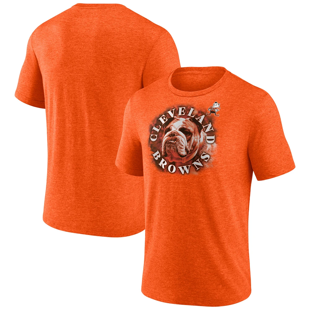 Men's Fanatics Heathered Orange Cleveland Browns Sporting Chance Tri-Blend T-Shirt