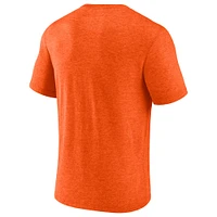 Men's Fanatics Heathered Orange Cleveland Browns Tri-Blend Sporting Chance T-Shirt