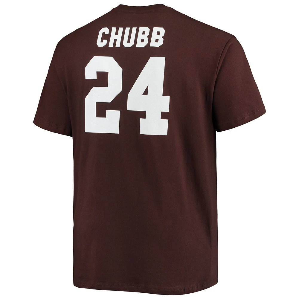 Men's Fanatics Nick Chubb Brown Cleveland Browns Big & Tall Player Name Number T-Shirt