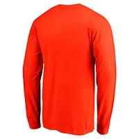 Men's Fanatics Orange Cleveland Browns Team Arc Knockout Long Sleeve T-Shirt