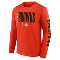 Men's Fanatics Orange Cleveland Browns Vision Long Sleeve T-Shirt