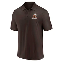 Men's Fanatics White/Brown Cleveland Browns Throwback Two-Pack Polo Set