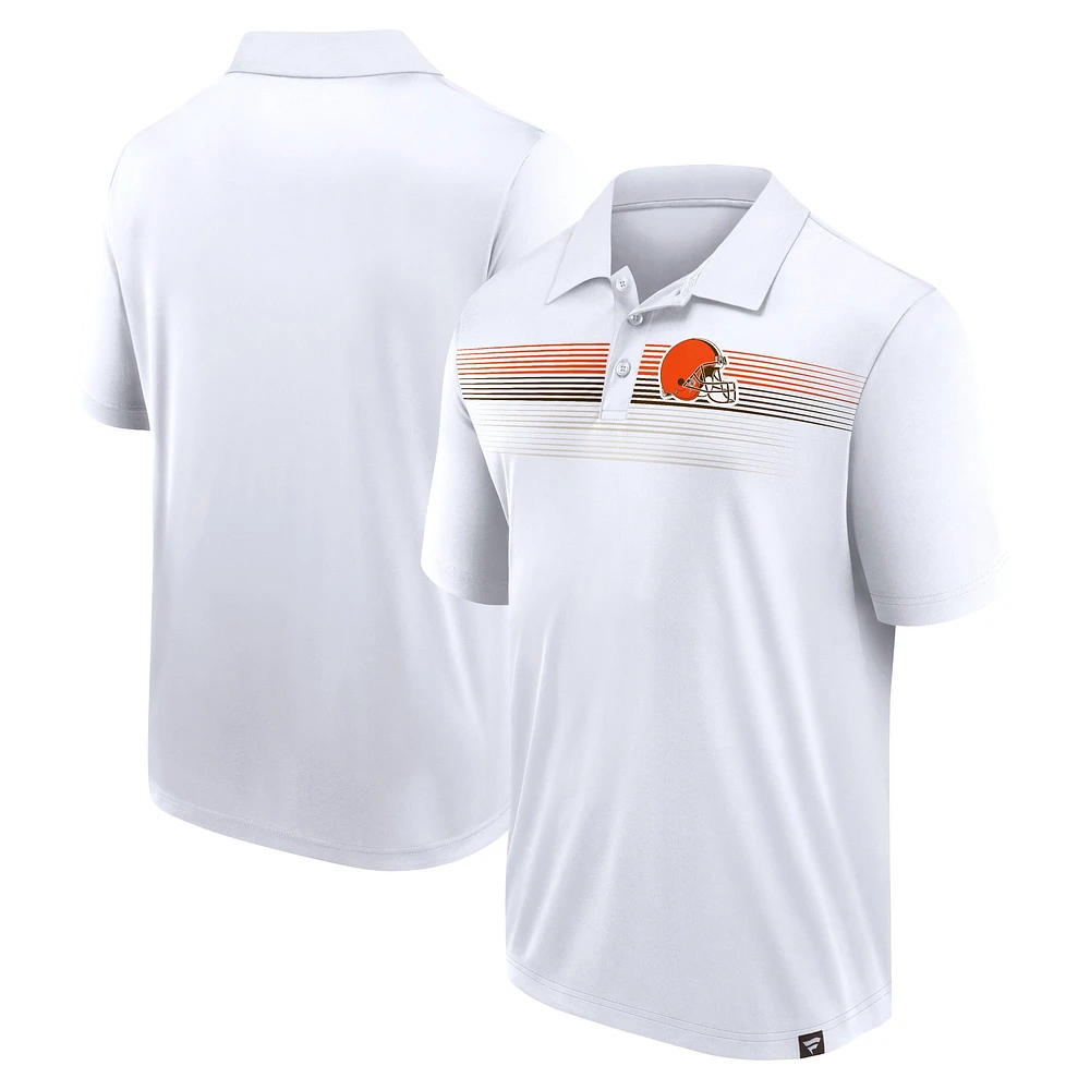 Men's Fanatics White Cleveland Browns Big & Tall Sublimated Polo