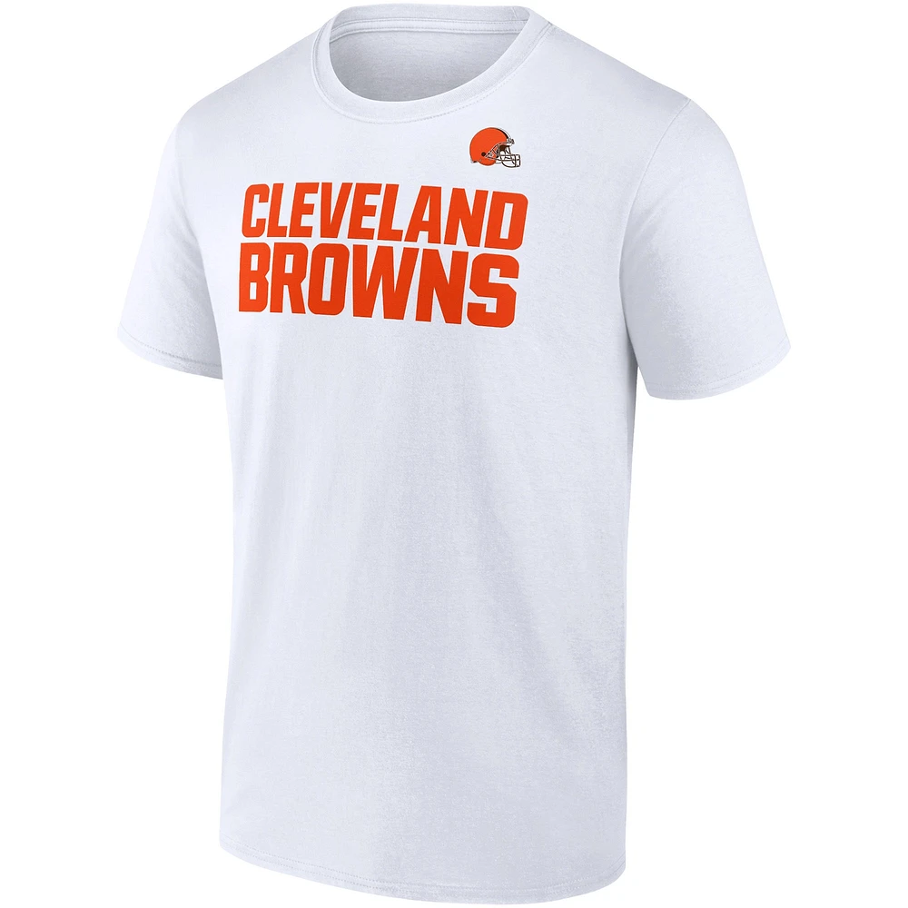 T-shirt blanc Fanatics pour hommes des Cleveland Browns Hot Shot State