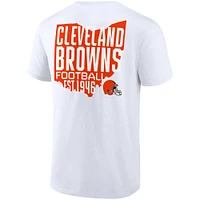 T-shirt blanc Fanatics pour hommes des Cleveland Browns Hot Shot State