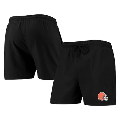 FOCO Black Cleveland Browns Magic Print Palm Short de bain traditionnel pour homme