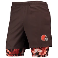 Short de course FOCO Cleveland Browns marron pour homme