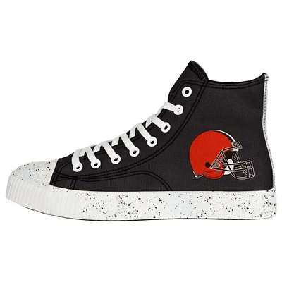 Baskets montantes FOCO Cleveland Browns Paint Splatter pour hommes