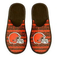 Men's FOCO Cleveland Browns Scuff Logo Slide Slippers