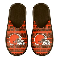 Men's FOCO Cleveland Browns Scuff Logo Slide Slippers