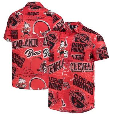 FOCO Kansas City Chiefs NFL Mens Thematic Stadium Print Button Up Shirt