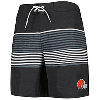 Men's G-III Sports by Carl Banks Black Cleveland Browns Coastline Volley Swim Shorts