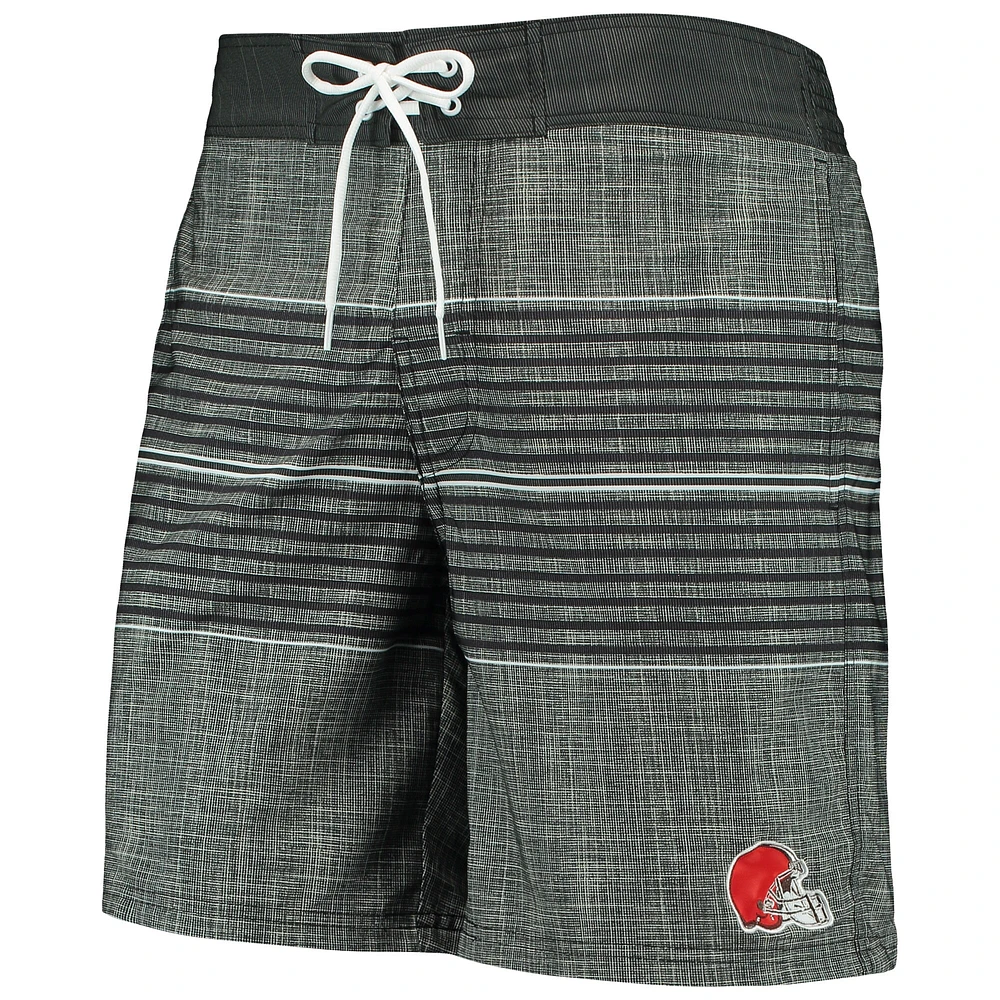 Short de bain Cleveland Browns Horizon G-III Sports by Carl Banks pour homme, noir