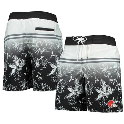 Short de bain Cleveland Browns Island Volley pour homme G-III Sports by Carl Banks noir