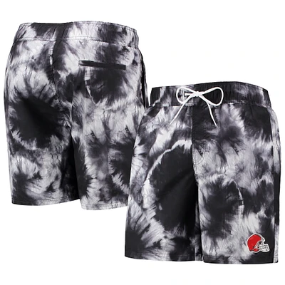 Short de bain Cleveland Browns Splash Volley G-III Sports by Carl Banks pour homme, noir