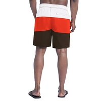 Short de bain G-III Sports by Carl Banks pour homme, marron/orange, Cleveland Browns Sunrise Volley