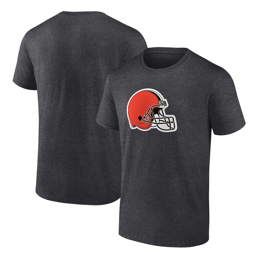 Men's Heathered Charcoal Cleveland Browns Primary Logo Team T-Shirt