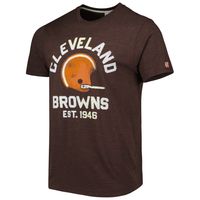 Men's Homage Brown Cleveland Browns Hyper Local Tri-Blend T-Shirt