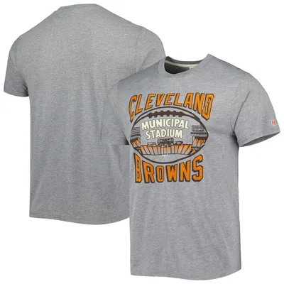 Cleveland Browns Homage Stadium Tri-Blend T-Shirt - Gray