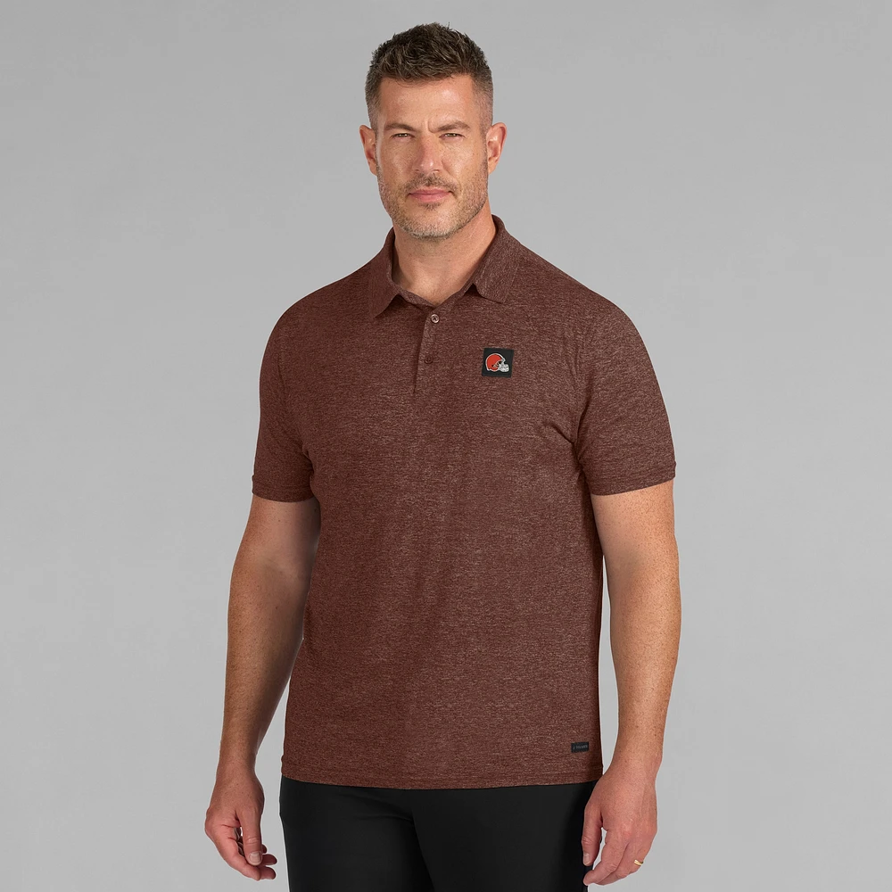 Polo marron à quatre points Cleveland Browns pour homme de J. Palmer