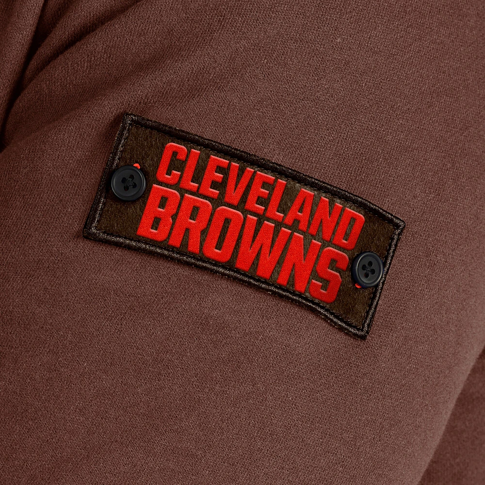 Men's J. Palmer Tan Cleveland Browns QB1 Full-Zip Sweatshirt