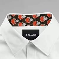 Chemise habillée boutonnée à manches longues Motion Stretch blanche Cleveland Browns de J. Palmer pour homme