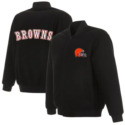 Cleveland Browns JH Design Reversible Full-Snap Jacket - Black