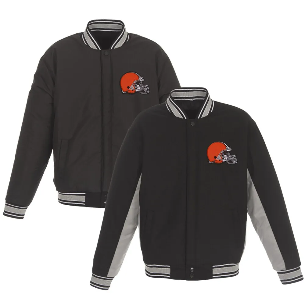 Lids Cleveland Browns JH Design Wool Reversible Full-Snap Jacket