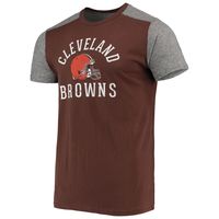 Men's Majestic Threads Brown/Gray Cleveland Browns Field Goal Slub T-Shirt