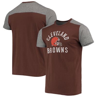 Men's Majestic Threads Brown/Gray Cleveland Browns Field Goal Slub T-Shirt