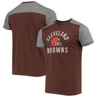 Men's Majestic Threads Brown/Gray Cleveland Browns Field Goal Slub T-Shirt