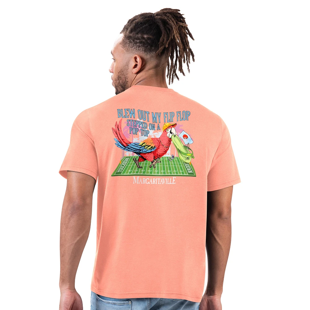 Men's Margaritaville Orange Cleveland Browns Flip Flop T-Shirt