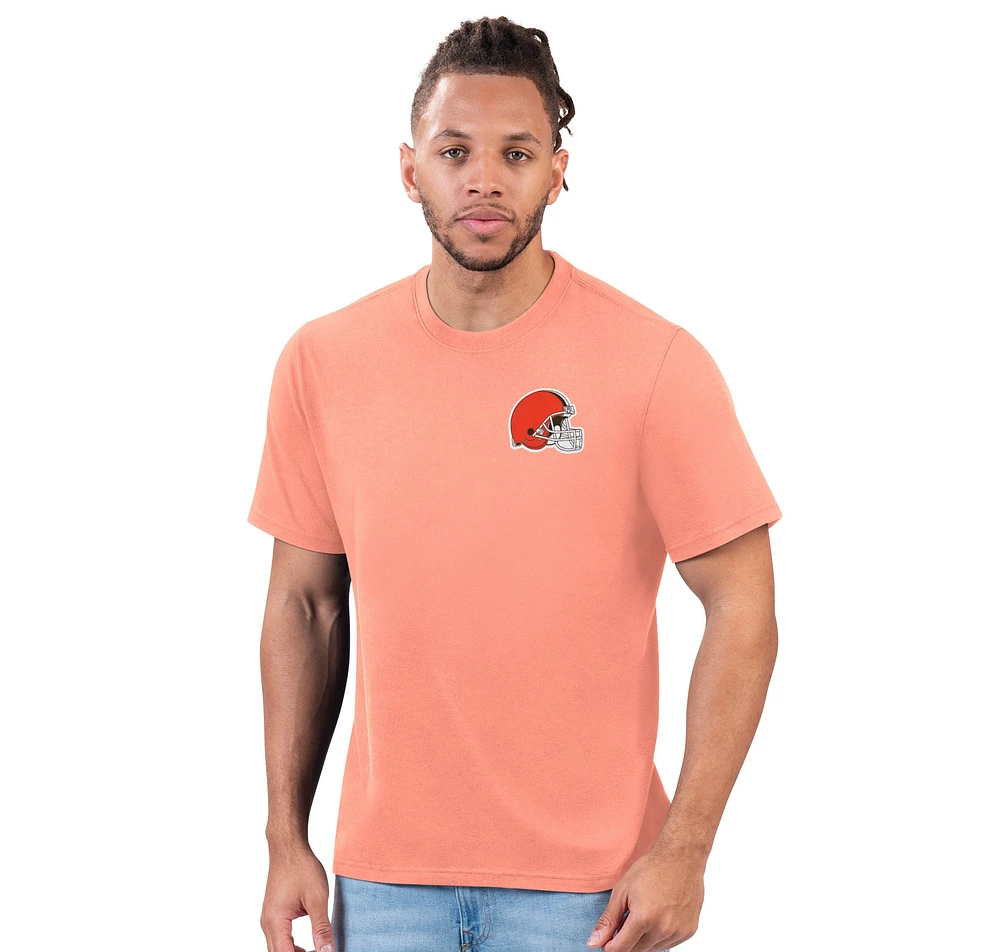 T-shirt orange Margaritaville pour homme des Cleveland Browns, le temps passe vite